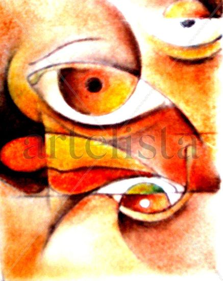 fragmentos de un rostro Pastel Papel Otros