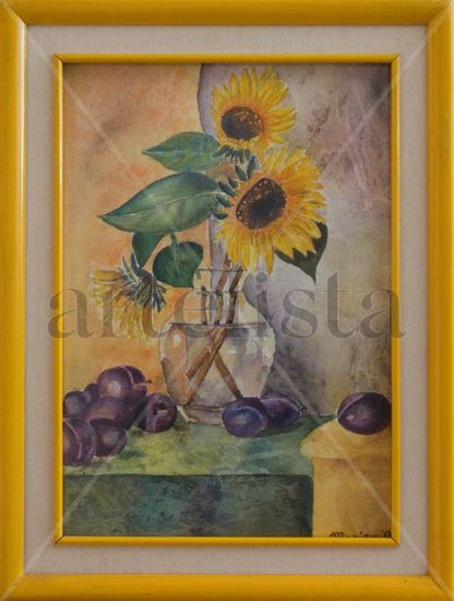 GIRASOLES Watercolour Paper Floral Painting