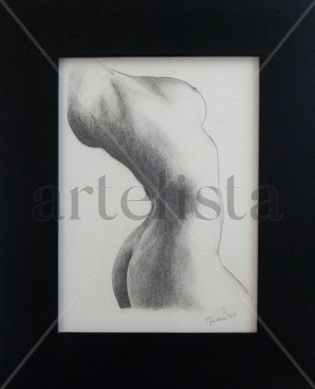 ORGULLO Pencil (Black) Paper Nude Paintings