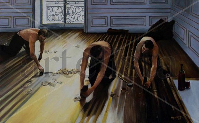 TALLADORES DE ,MADERA Oil Canvas Portrait