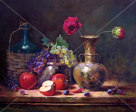 Vaso e maças