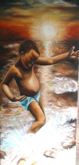 A minha melódia Oil Canvas Marine Painting