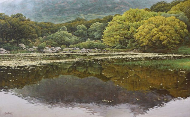 Laguna de "El Picacho" Oil Panel Landscaping