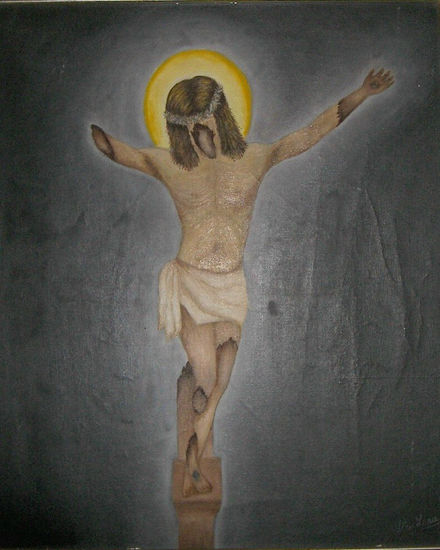 Mi Cristo Roto Oil Canvas Landscaping