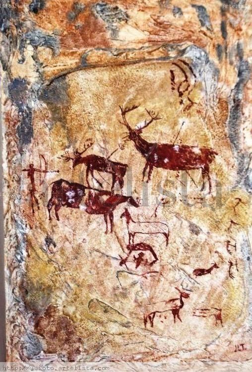 ESCENA RUPESTRE TENADA DEL CIERVO I nerpio
