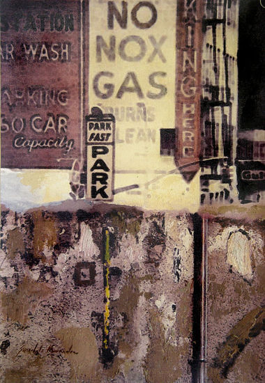 ciudad Mixed media Canvas