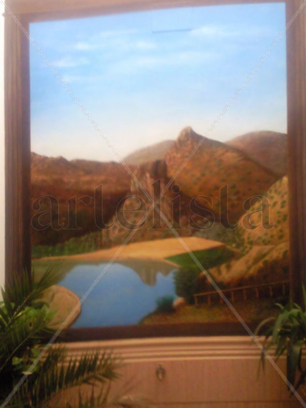 mural en el patio