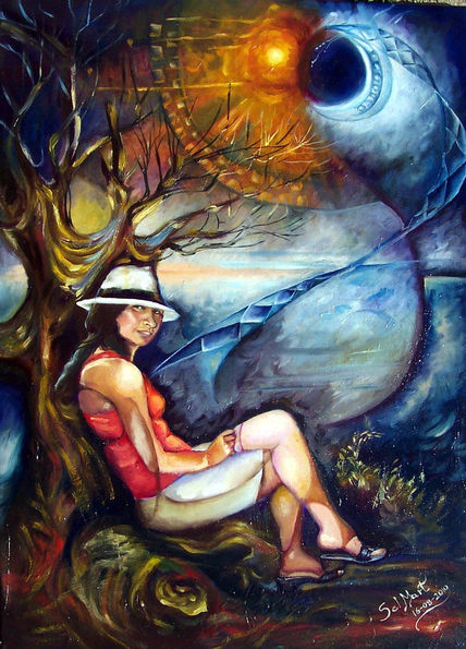 Mujer sol y luna