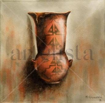 N°18-De Nuestra Tierra VI Oil Textile Still Life Paintings