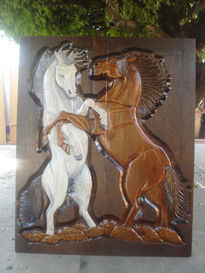 Caballos  peleando