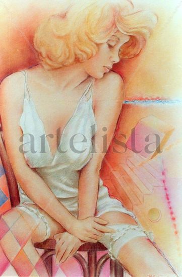 FIGURA Pastel Card Figure Painting