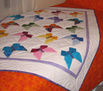 Quilt de mariposas multicolores