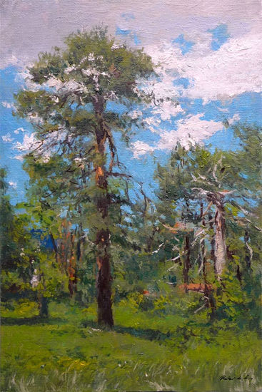 Pinar en Cercedilla, Madrid Oil Panel Landscaping