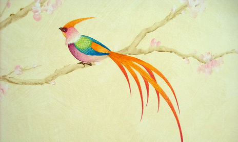 Pájaros y almendro