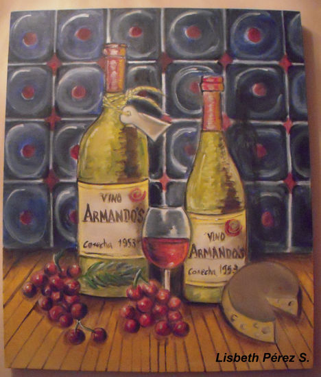 Vino Armando¨s Oil Canvas Still Life Paintings