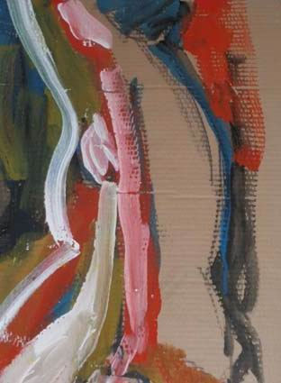 Mujer Pensando Acrylic Card Figure Painting