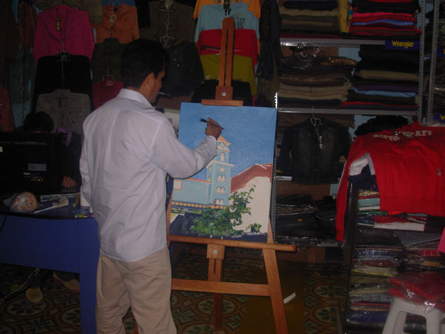 Huancabamba church Oil Canvas Landscaping