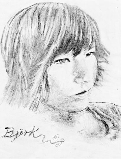 Retrato de Bjork (terminado) Lápiz