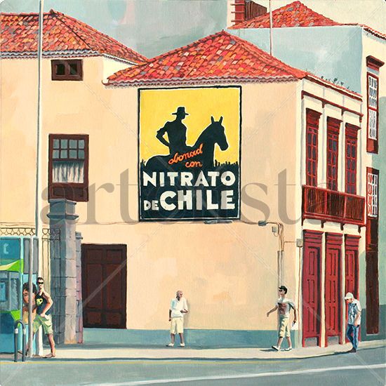 Plaza de la Constitución. Nitrato de Chile