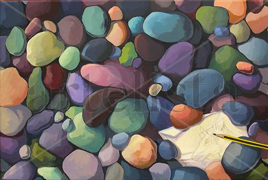 Piedras III Oil Canvas Landscaping