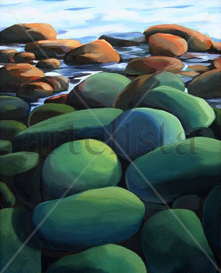 Piedras II Oil Canvas Landscaping