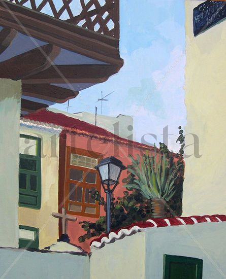 Detalle de rincón en Santa Cruz de La Palma Acrylic Canvas Landscaping