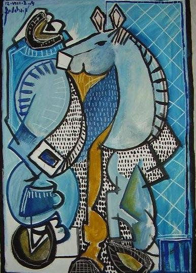 azul el caballo