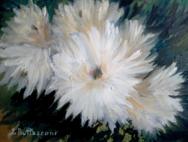 Perfume al amanecer Oil Textile Floral Painting