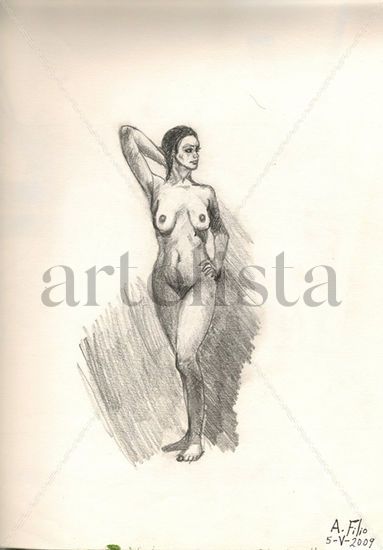 Desnudo femenino Lápiz