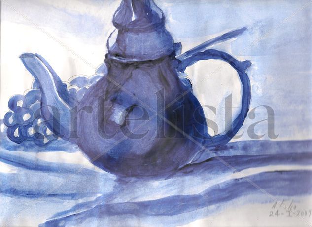 Bodegón 4 Watercolour Card Still Life Paintings