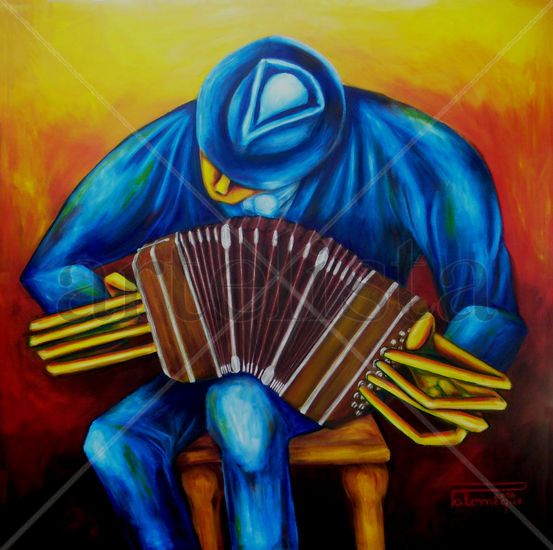 El Bandoneonista Oil Canvas Others