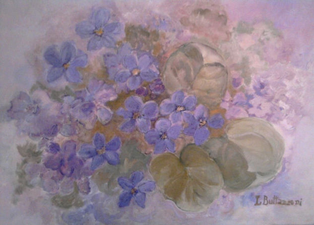 Violeta Oil Textile Floral Painting