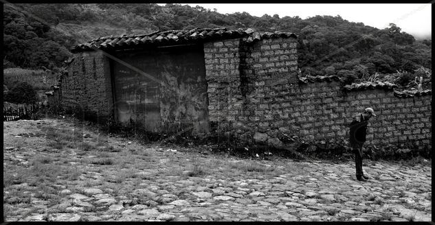 Muro de adobe Arquitectura e interiorismo Blanco y Negro (Digital)