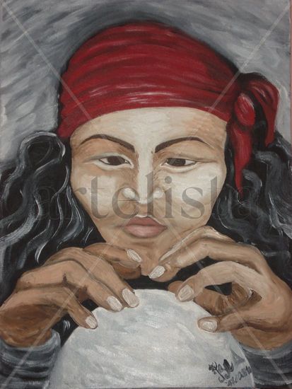 EL BRUJO Oil Canvas Figure Painting