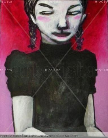 good girl gone mad Acrylic Canvas Figure Painting