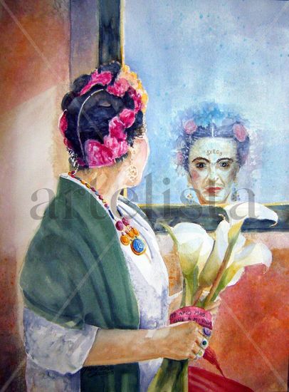 ICONOS MEXICANOS 1 Watercolour Paper Figure Painting