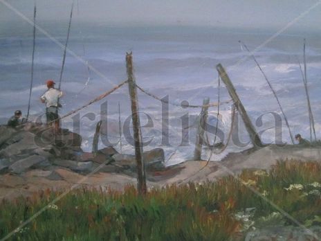 Pescadores de caña