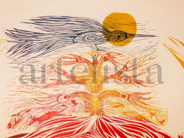 Pájaro corazón del cielo,Serpiente corazón de la Tierra/ Detalle