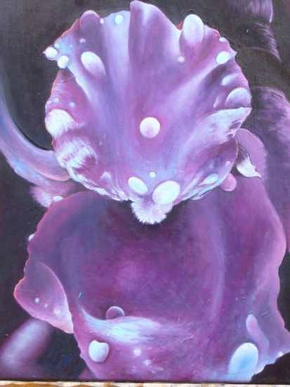 Orquidea azul Oil Canvas Floral Painting