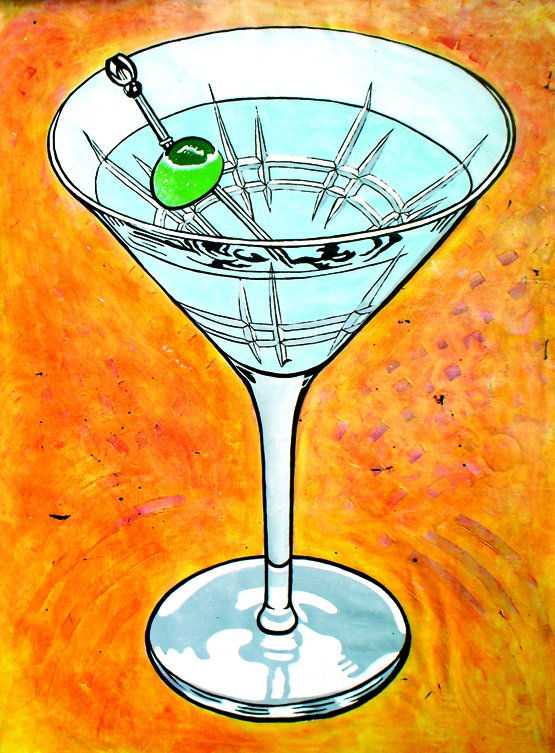 Martini Blues 140 x 105 cm.