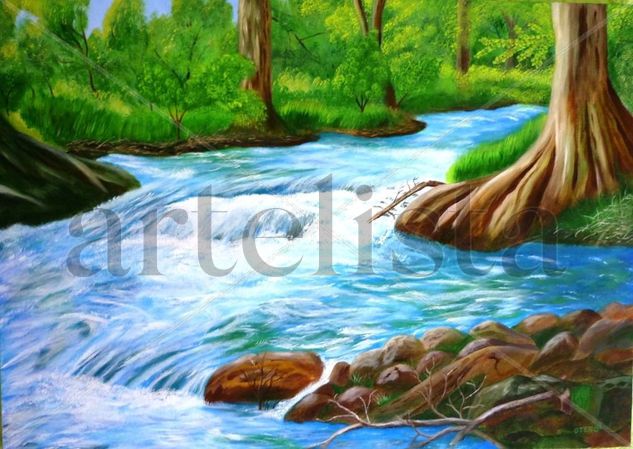 Fuente de vida Oil Canvas Landscaping