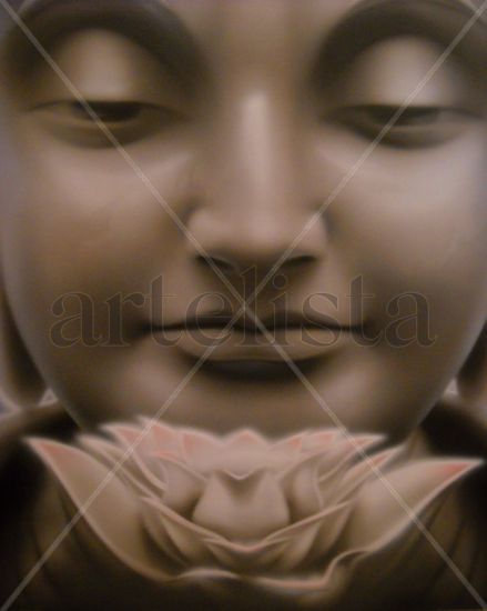 Buda Mixed media Canvas Figure Painting