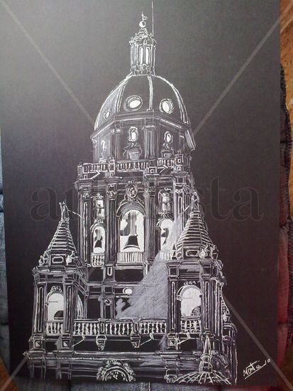 TORRE CATEDRAL, MURCIA Mixed media Card Landscaping