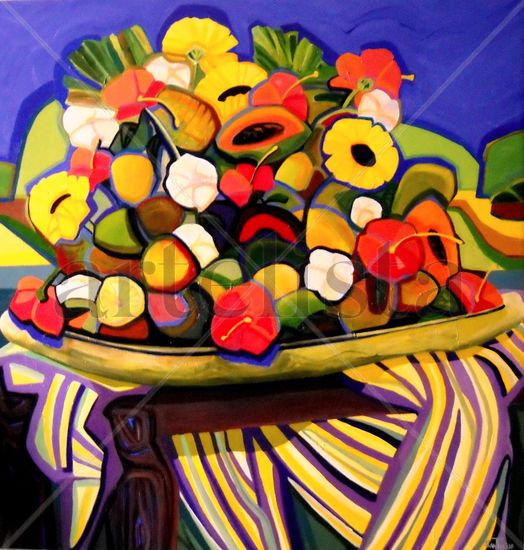 Primavera en el plato Acrylic Canvas Still Life Paintings