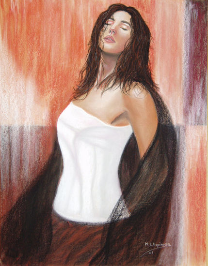 Nostalgia Pastel Paper Figure Painting