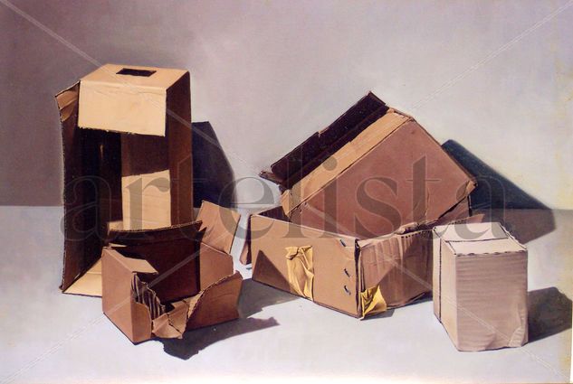 "cajas" Oil Canvas Still Life Paintings