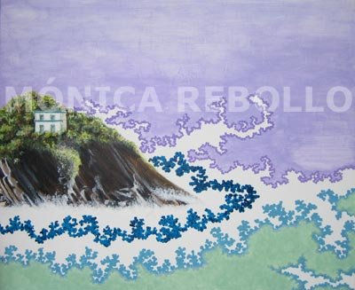 Isla de Santa Clara Acrylic Canvas Landscaping