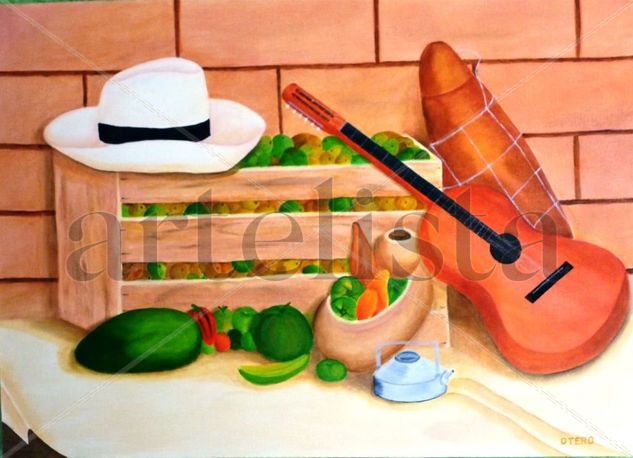 Riquezas de mi tierra Oil Canvas Still Life Paintings