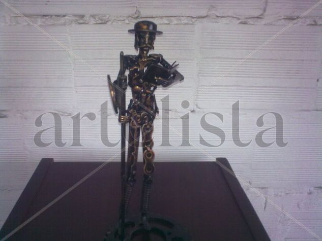 Quijote lector Metal Figurative