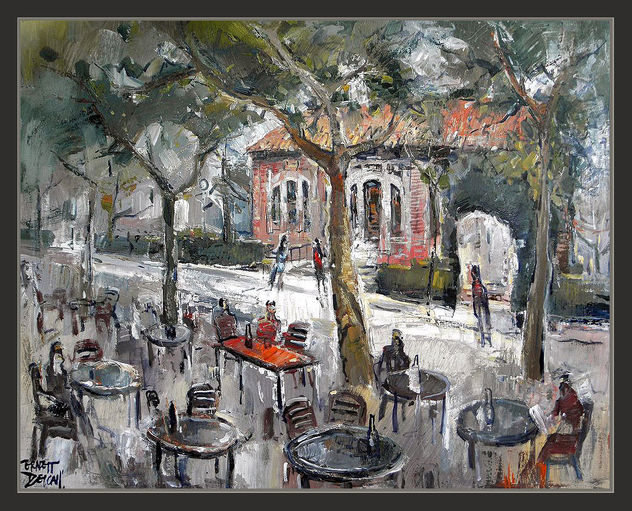 SANT GUIM DE FREIXENET-SEGARRA-LLEIDA-LERIDA-ESTACION-FERROCARRILES-PINTURA-CUADROS-PINTOR-ERNEST DE